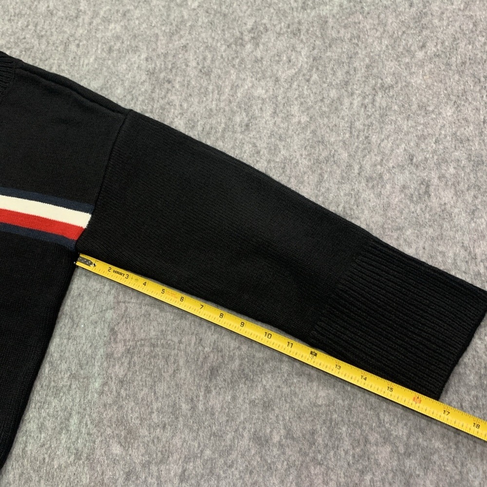 NWT Tommy Hilfiger Women's Navy Blue Pullover Sweater Stripes Logo - Size L - Picture 10 of 11